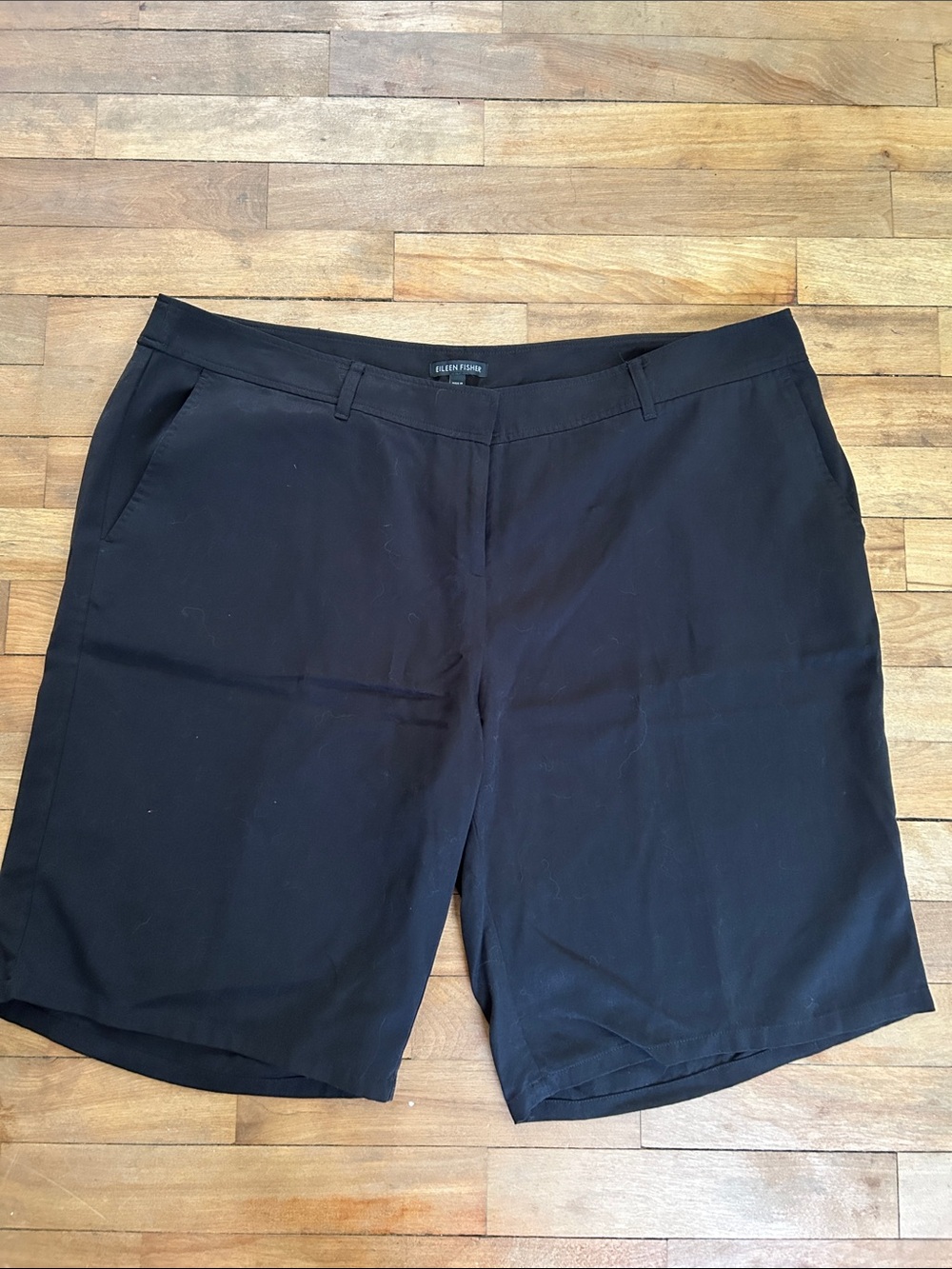 Eileen Fisher Black Classic Tailored Shorts
